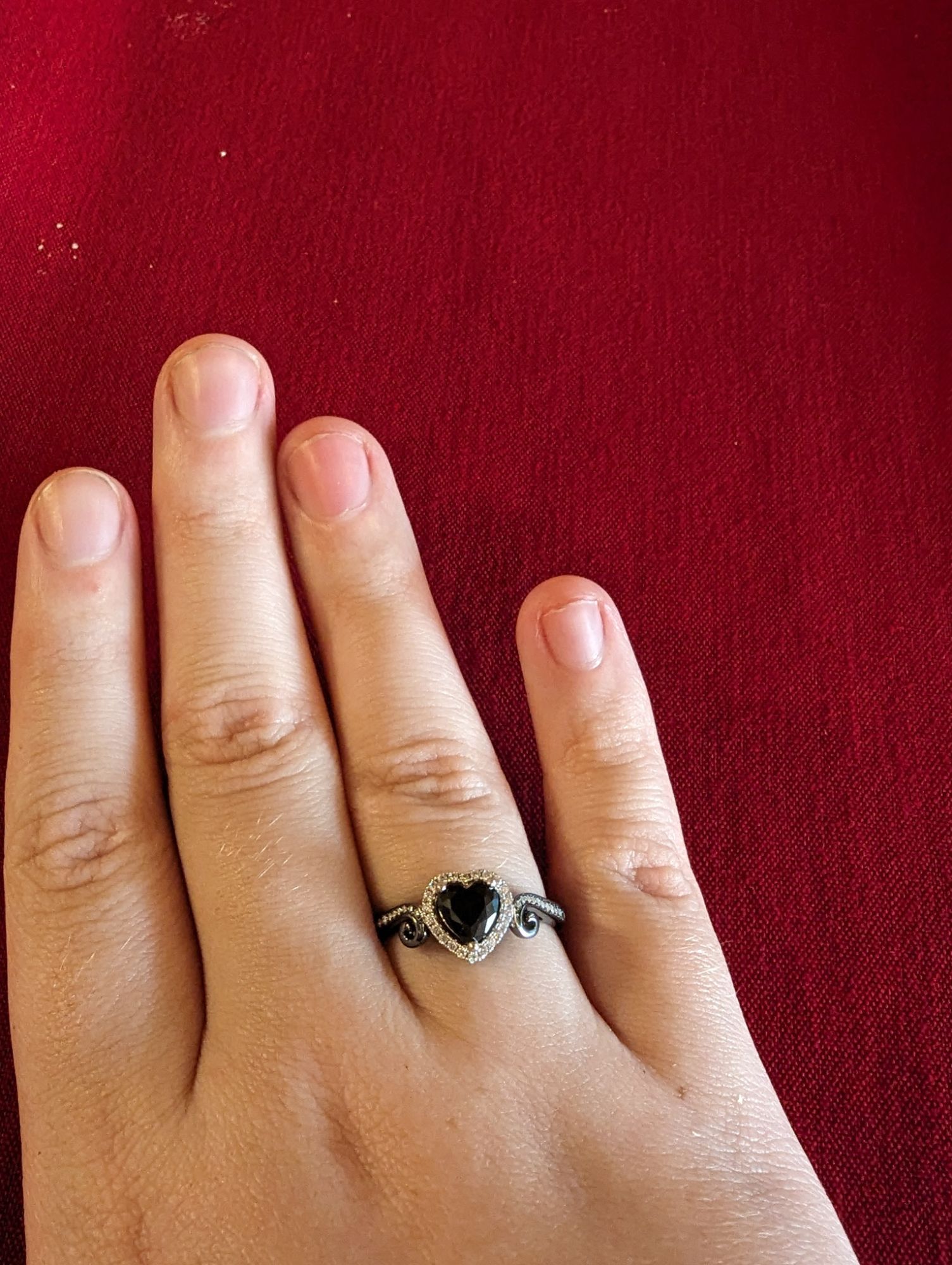 Vibrant spirit ring black crystal