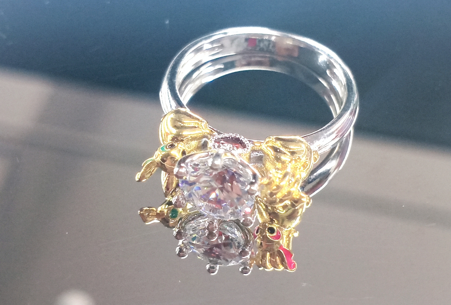 指輪・リング LOVE ME MONSTER [3 SET] Shining Beads Rings 4BFK282 Jeulia Hug Me 