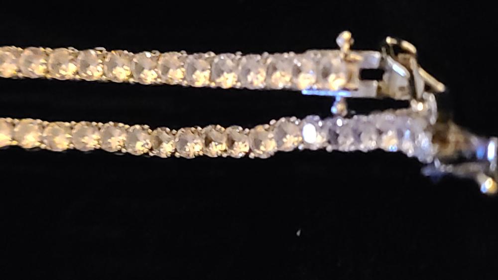 3mm Single Row Tennis Bracelet in White Gold - Helloice Jewelry